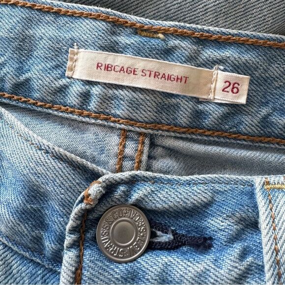 LEVI’S Premium Ribcage Straight Ankle Jeans in Middle Road Size 26 - Picture 13 of 16